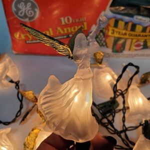 Vintage Angel Christmas Tree Lights GE 10 Lights Holiday Decor Religious